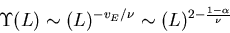 \begin{displaymath}
\Upsilon(L) \sim (L)^{-v_E/\nu} \sim (L)^{2 - \frac{1 - \alpha}{\nu}}
\end{displaymath}