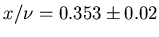 $x/\nu = 0.353 \pm 0.02$